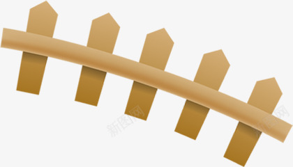 手绘棕色卡通栅栏png免抠素材_新图网 https://ixintu.com 卡通 栅栏 棕色