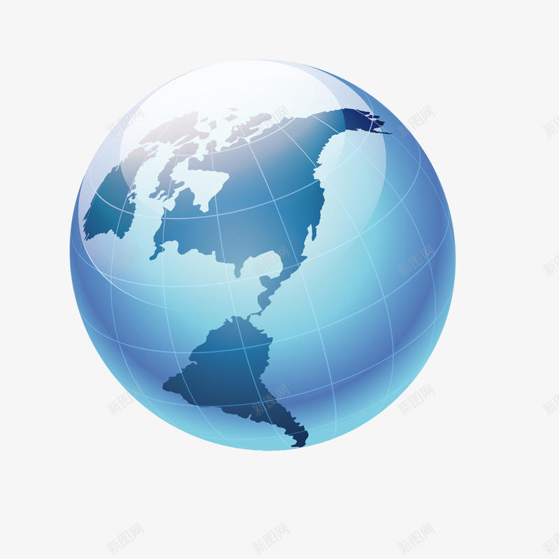 蓝色地球矢量图eps免抠素材_新图网 https://ixintu.com 地球 地球人 爱护地球 环保 科技 蓝色 矢量图