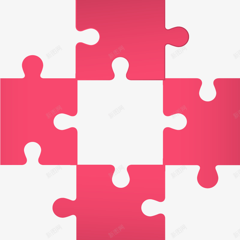 红色拼图矢量图ai免抠素材_新图网 https://ixintu.com 拼图片 高清 矢量图
