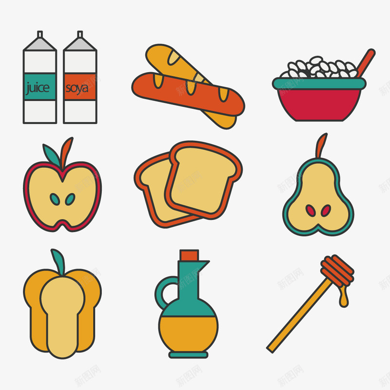 素食产品png免抠素材_新图网 https://ixintu.com 产品 便利店 素食 食物