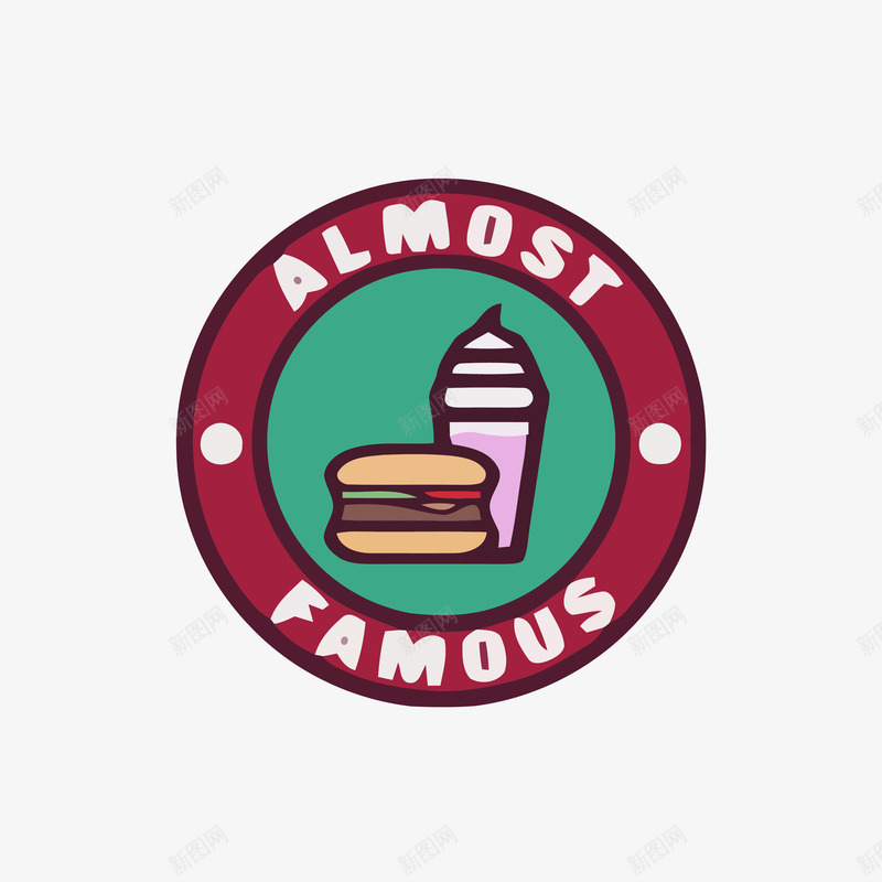 卡通汉堡logo图标png_新图网 https://ixintu.com VI logo 可乐 汉堡 汉堡LOGO 海报 肯德基 餐厅 麦当劳