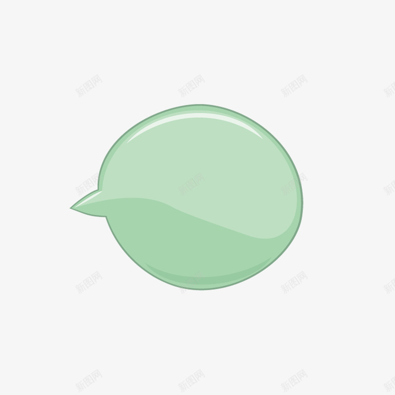 可爱卡通聊天边框png免抠素材_新图网 https://ixintu.com 卡通边框 圆形边框 绿色 聊天边框素材