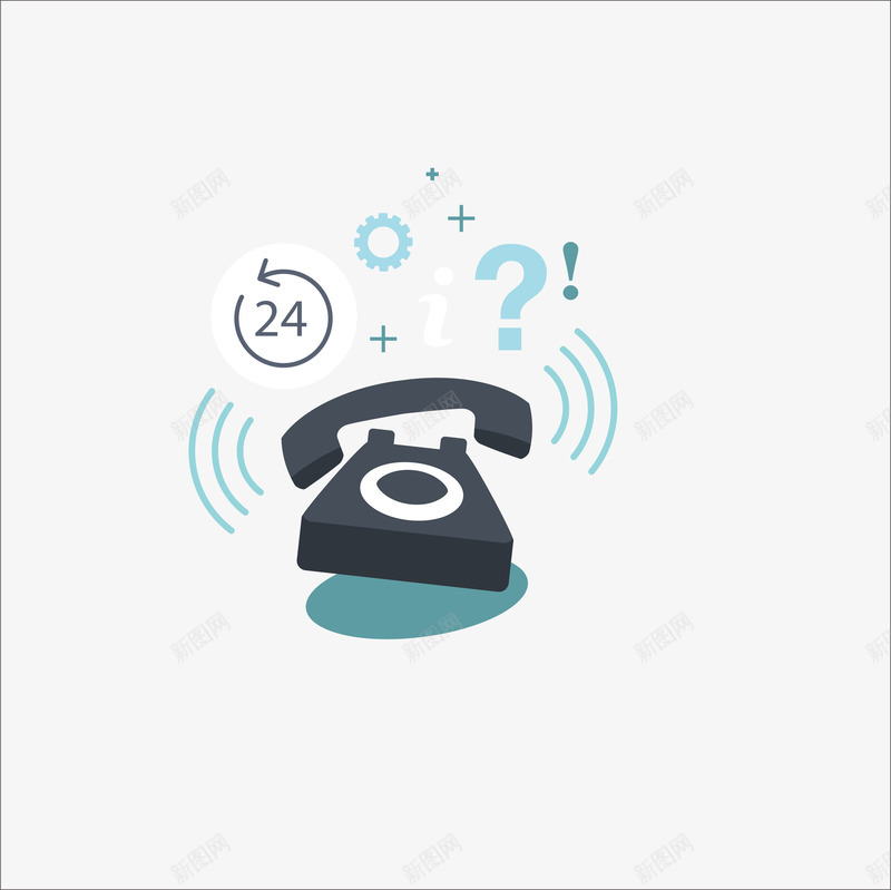 扁平化电话png免抠素材_新图网 https://ixintu.com PPT PPT元素 扁平 扁平化