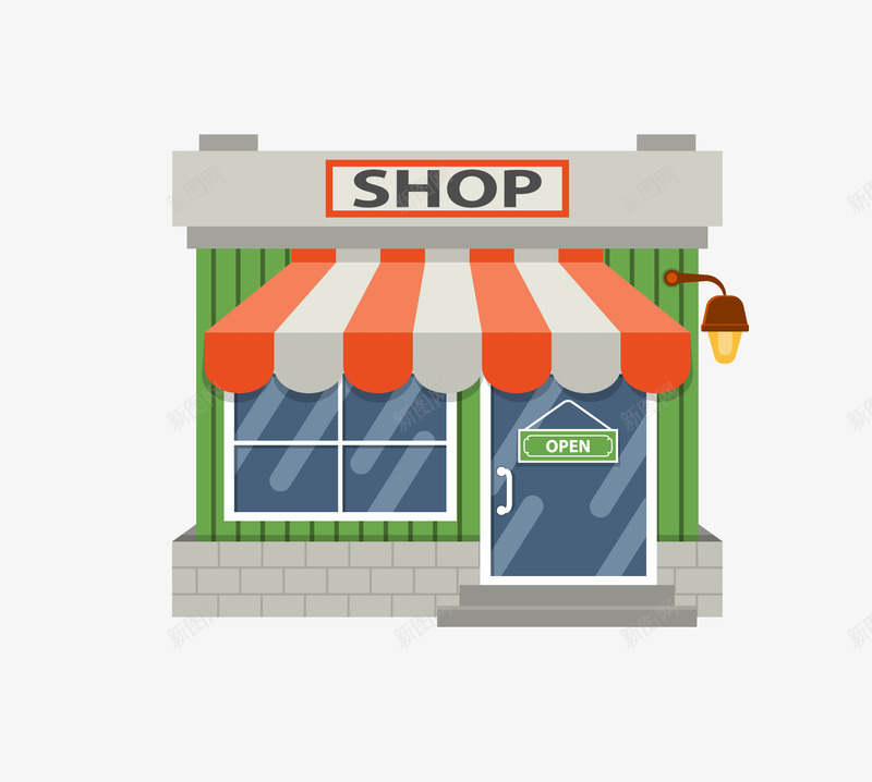 卡通街边便利商店png免抠素材_新图网 https://ixintu.com 便利商店 便利商店png 卡通便利商店 屋子 矢量便利商店 街边便利商店