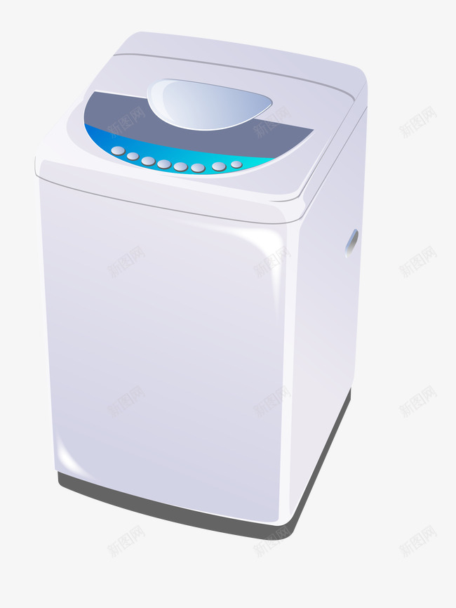 洗衣机矢量图ai免抠素材_新图网 https://ixintu.com 家电 洗衣机 白色 矢量图