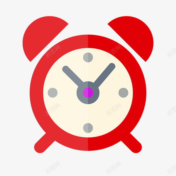 卡通手绘红色的闹钟png免抠素材_新图网 https://ixintu.com 儿童闹钟 卡通手绘红色的闹钟 红色 闹钟