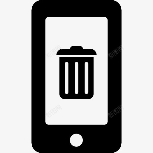 回收站的标志在手机屏幕图标png_新图网 https://ixintu.com 回收站 垃圾桶 工具 工具和用具 手机 手机套 手机屏幕展示图 电话