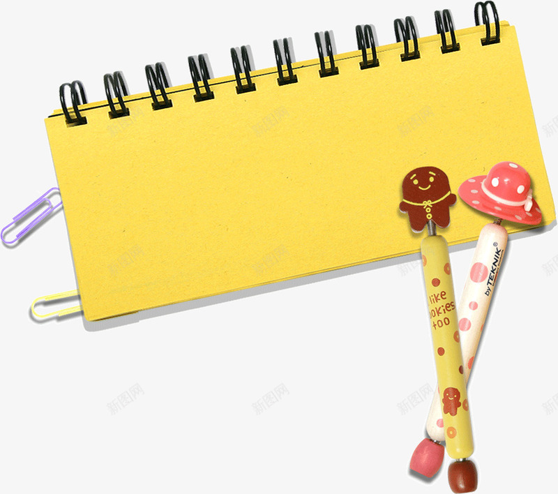 黄色系列可爱铅笔本子png免抠素材_新图网 https://ixintu.com 可爱 本子 系列 铅笔 黄色