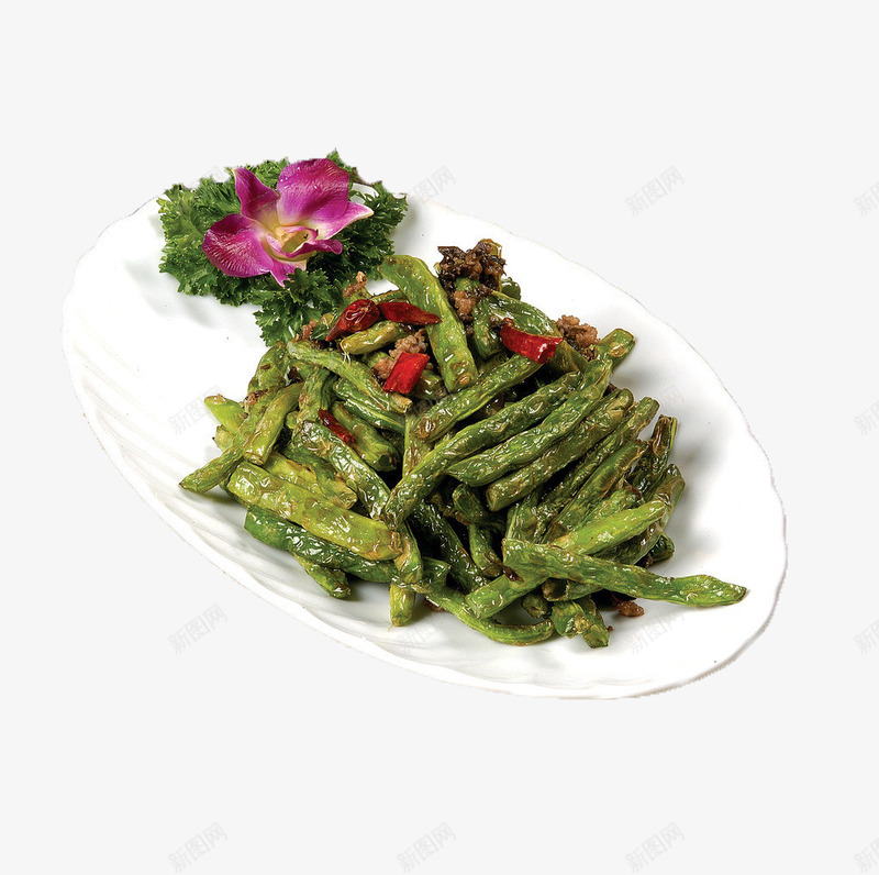 产品实物素炒干煸豆角png免抠素材_新图网 https://ixintu.com 中华美食 产品实物 传统美食 家常菜 干煸豆角 特色菜 绿色 菜品 菜肴 蔬菜 豆角 餐饮美食