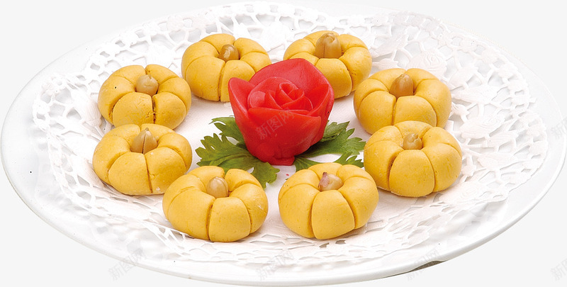 南瓜饼一份png免抠素材_新图网 https://ixintu.com 中华美食 中国美食 产品实物 南瓜饼 南瓜饼子 菜品 食品餐饮 餐饮