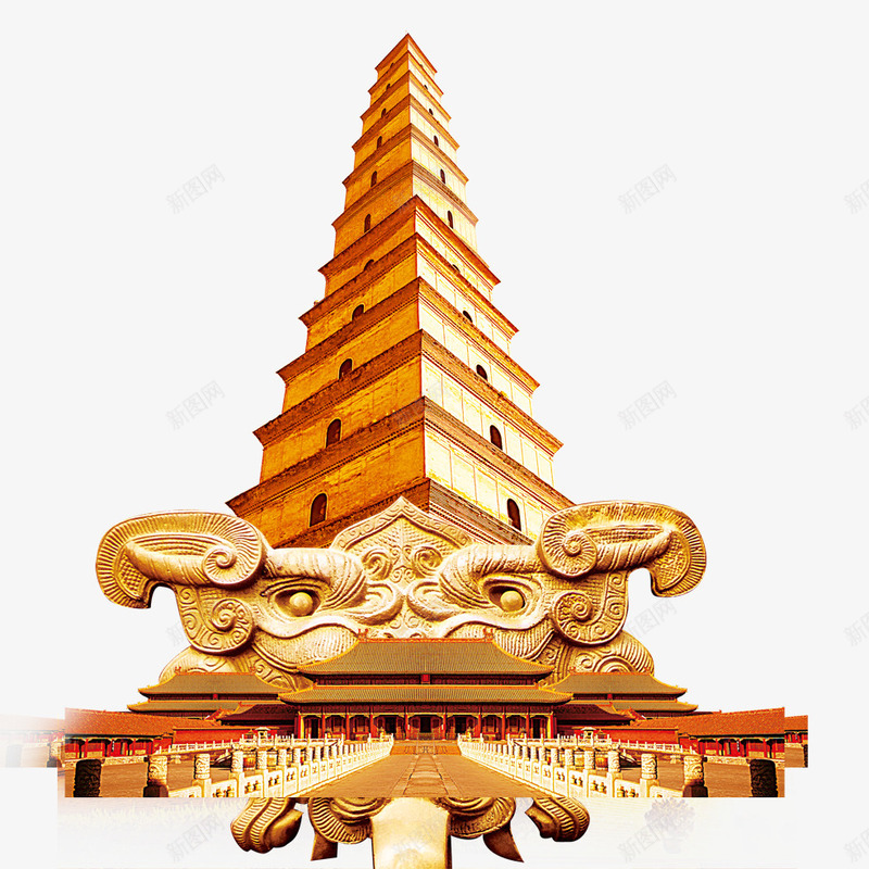 中国风建筑png免抠素材_新图网 https://ixintu.com 中国风建筑 特色建筑 雄伟