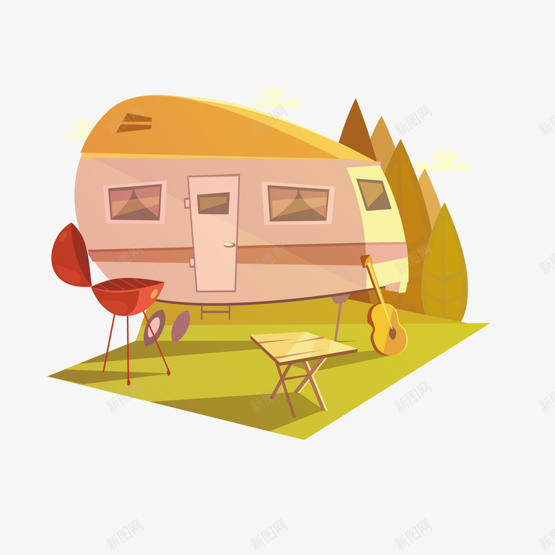 户外旅游插画矢量图eps免抠素材_新图网 https://ixintu.com 卡通 图案 小清新 彩色 户外 扁平化 插画 旅游 时尚 简约 装饰 矢量图