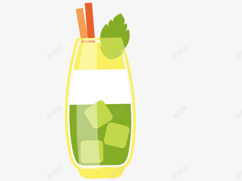 薄荷水矢量图ai免抠素材_新图网 https://ixintu.com 饮料 高清 矢量图