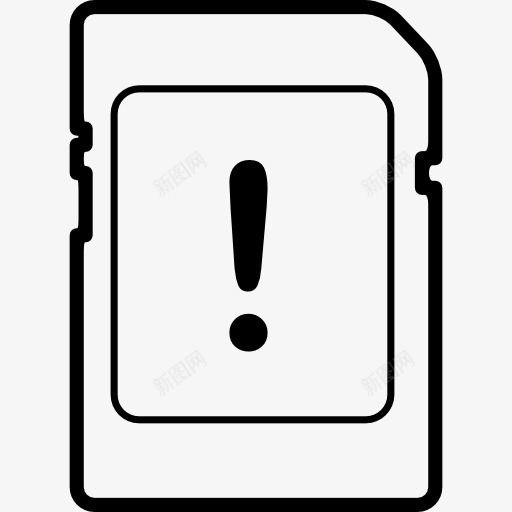 卡一个惊叹号图标png_新图网 https://ixintu.com 卡 工具 感叹 手机 标志 标牌 电话 符号