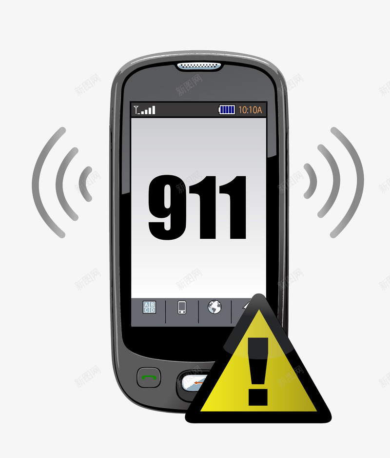 拨打911电话png免抠素材_新图网 https://ixintu.com 卡通 听电话 手机 打电话 拨号界面 拨打 接听 电话 联系设备 通信 通信设备