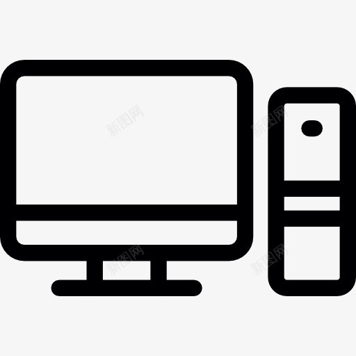 微型电脑图标png_新图网 https://ixintu.com 塔 屏幕 工具和用具 电脑 监控 计算机技术