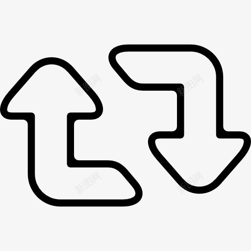 箭头耦合接口符号图标png_新图网 https://ixintu.com 两个 夫妇 电话 直 箭头
