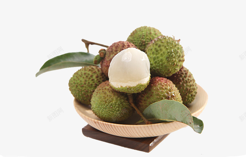 半熟荔枝png免抠素材_新图网 https://ixintu.com 水果 荔枝果实 荔枝树 青色 食物