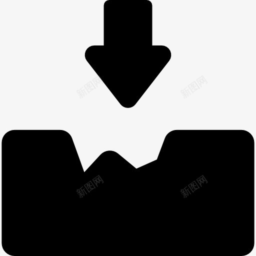 脆弱的象征图标png_新图网 https://ixintu.com 仓储 包装 向下箭头 形状 盒 运输