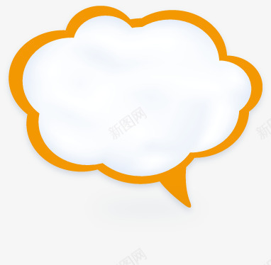 手绘黄色卡通对话框png免抠素材_新图网 https://ixintu.com 卡通 对话 黄色
