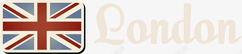 卡通英国国旗png免抠素材_新图网 https://ixintu.com 免抠PNG 卡通 国旗 标志 简约 米字 英国