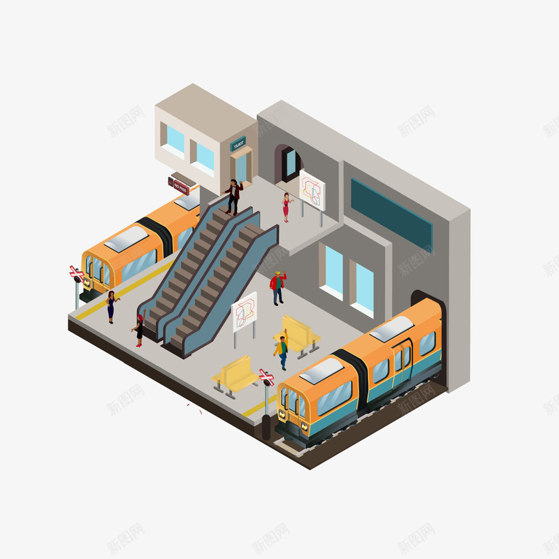 卡通商城png免抠素材_新图网 https://ixintu.com PNG图 PNG图下载 创意卡通 卡通 卡通插图 商场内部 商城 插图