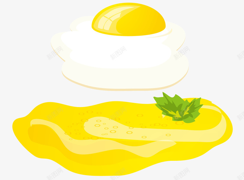 鸡蛋饼和鸡蛋png免抠素材_新图网 https://ixintu.com 小吃 煎炸鸡蛋 美味的食物 蔬菜 金黄色 食品 鸡蛋饼