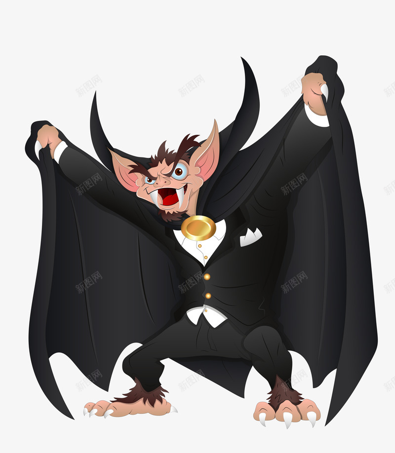 卡通蝙蝠恶魔矢量图eps免抠素材_新图网 https://ixintu.com 卡通手绘 小恶魔卡通人物 恐怖 恶魔 矢量图 蝙蝠