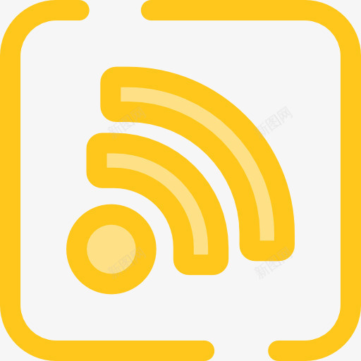 RSS图标png_新图网 https://ixintu.com RSS 品牌和标志 商标 标志 标识 社交媒体 社交网络