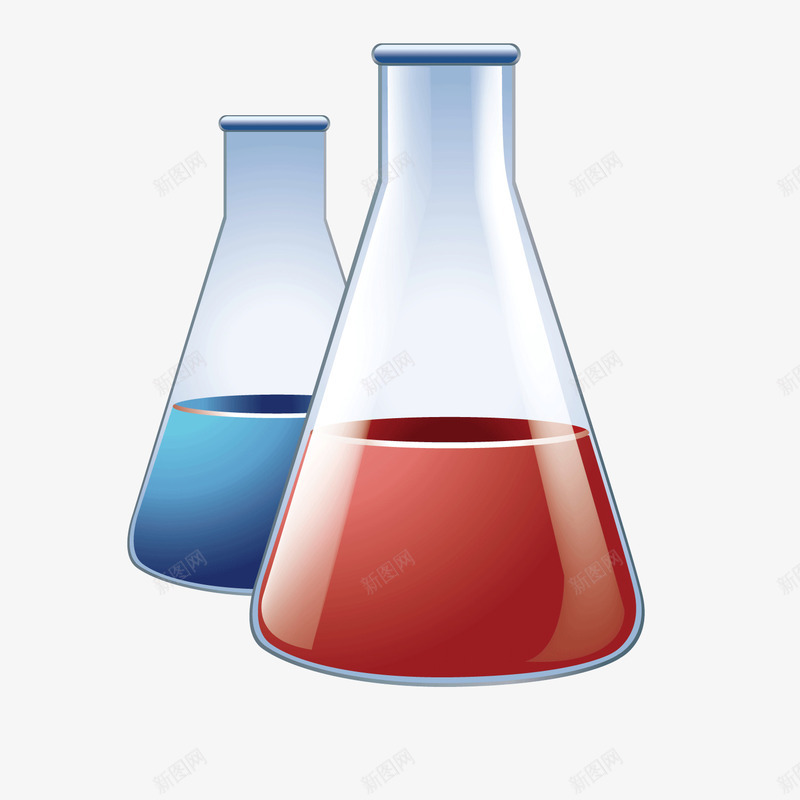 彩色化学实验矢量图ai免抠素材_新图网 https://ixintu.com 光泽 反光 商务 彩色 渐变 玻璃 质感 高光 矢量图