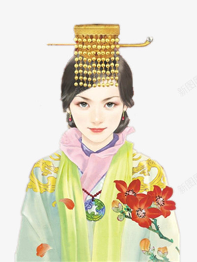 华丽皇后古风手绘png免抠素材_新图网 https://ixintu.com 华丽 古风 皇后