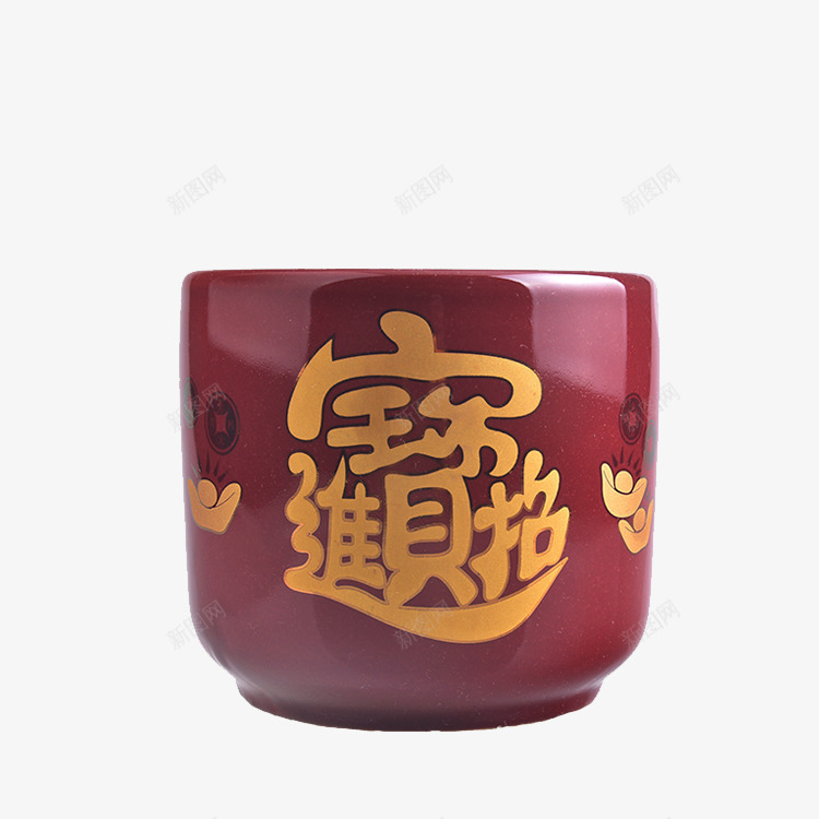 招财进宝焚香香炉png免抠素材_新图网 https://ixintu.com 焚香 红色香炉 风水摆件