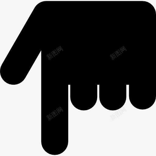 手向下图标png_新图网 https://ixintu.com 下来 向下箭头 手 指 箭 黑色的界面