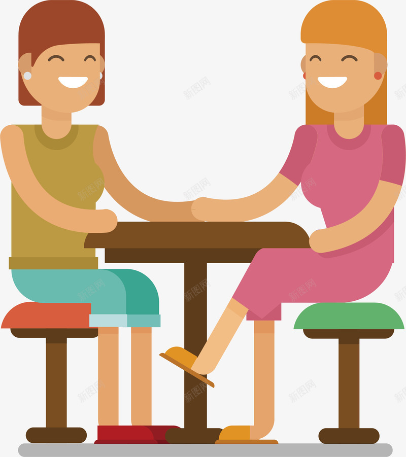 闺蜜之间的下午茶png免抠素材_新图网 https://ixintu.com 矢量素材 茶花时间 闺蜜 闺蜜下午茶