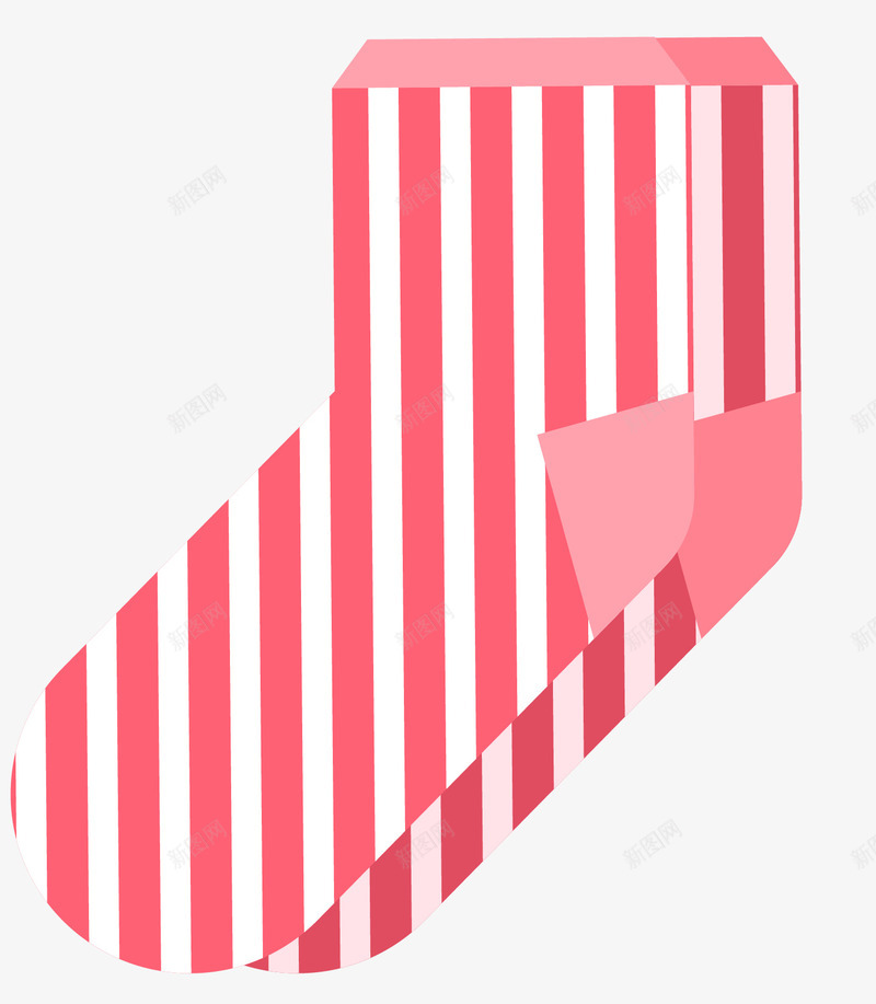 粉色竖向条纹可爱袜子png免抠素材_新图网 https://ixintu.com 可爱袜子 可爱风格 可爱风袜子 矢量袜子 竖向条纹 粉色 袜子