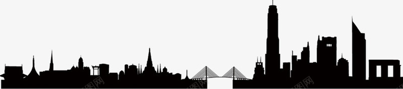 黑色城市高楼建筑风光png免抠素材_新图网 https://ixintu.com 城市 建筑 风光 高楼 黑色