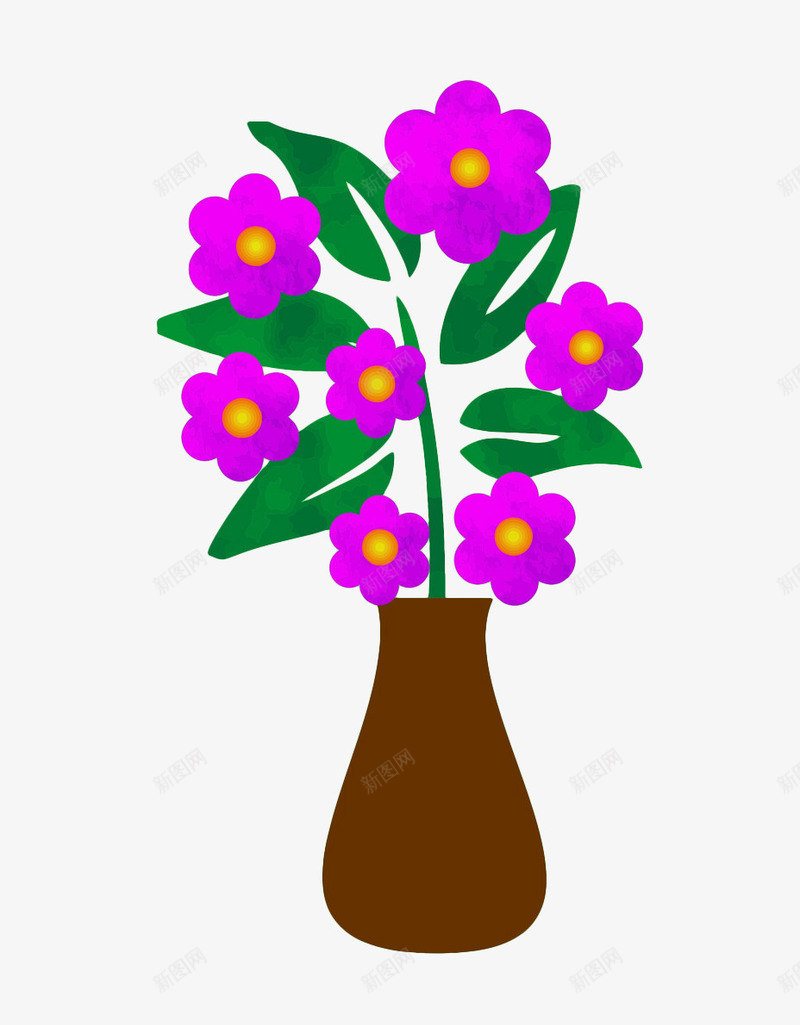 手绘扁平台花摆件png免抠素材_新图网 https://ixintu.com 台花 彩色 扁平 手绘 摆件 花卉 花瓶 装饰