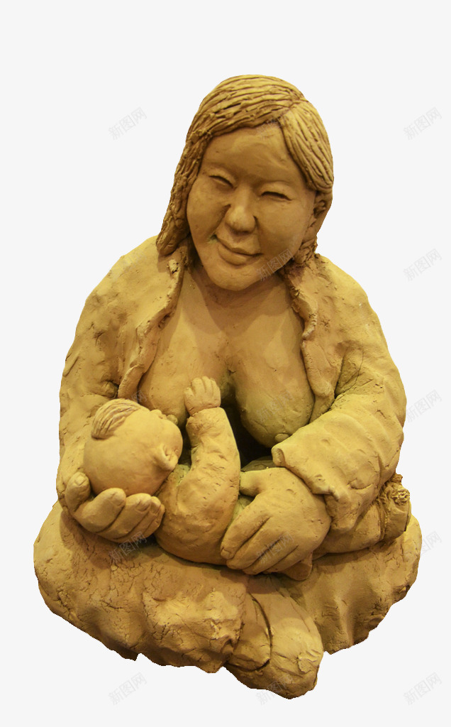 泥塑哺乳孩子的母亲png免抠素材_新图网 https://ixintu.com 产品实物 传统文化 哺乳 哺乳孩子的母亲 捏泥人 母爱 泥人 泥像 泥塑 非遗文化
