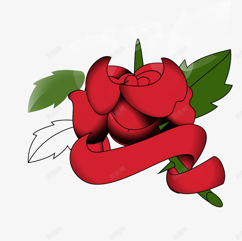 手绘红玫瑰花png免抠素材_新图网 https://ixintu.com 手绘玫瑰花 玫瑰 玫瑰花素材 红色玫瑰花