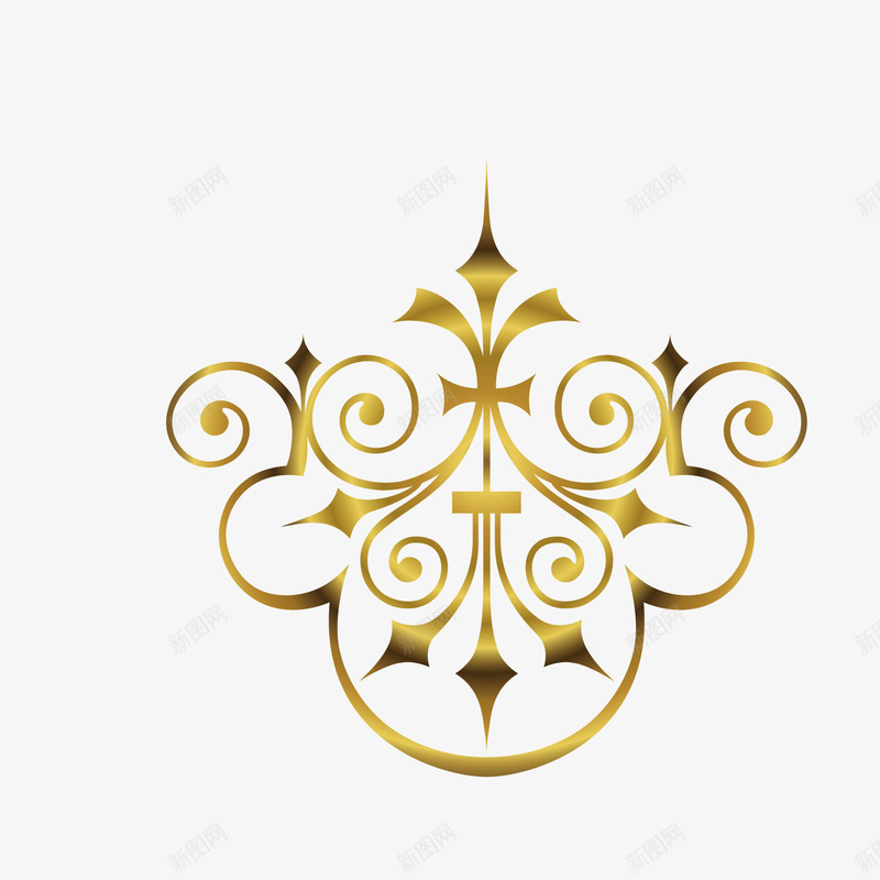 金底华丽矢量图eps免抠素材_新图网 https://ixintu.com 华丽 图案 底纹 金底 金色 矢量图