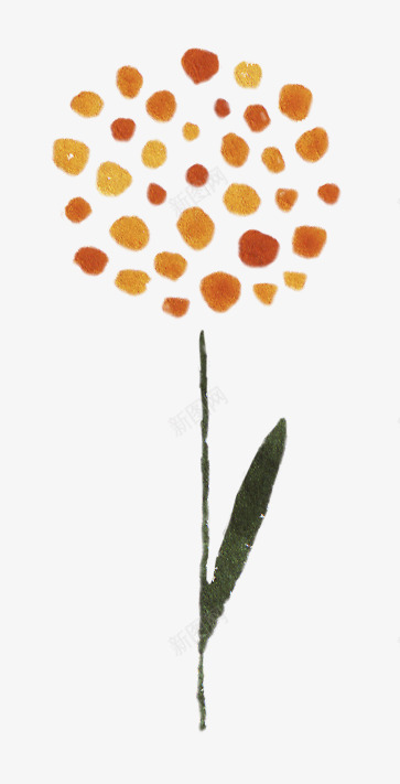 点状花朵png免抠素材_新图网 https://ixintu.com 手绘植物 植物 水彩花卉 花卉 花朵
