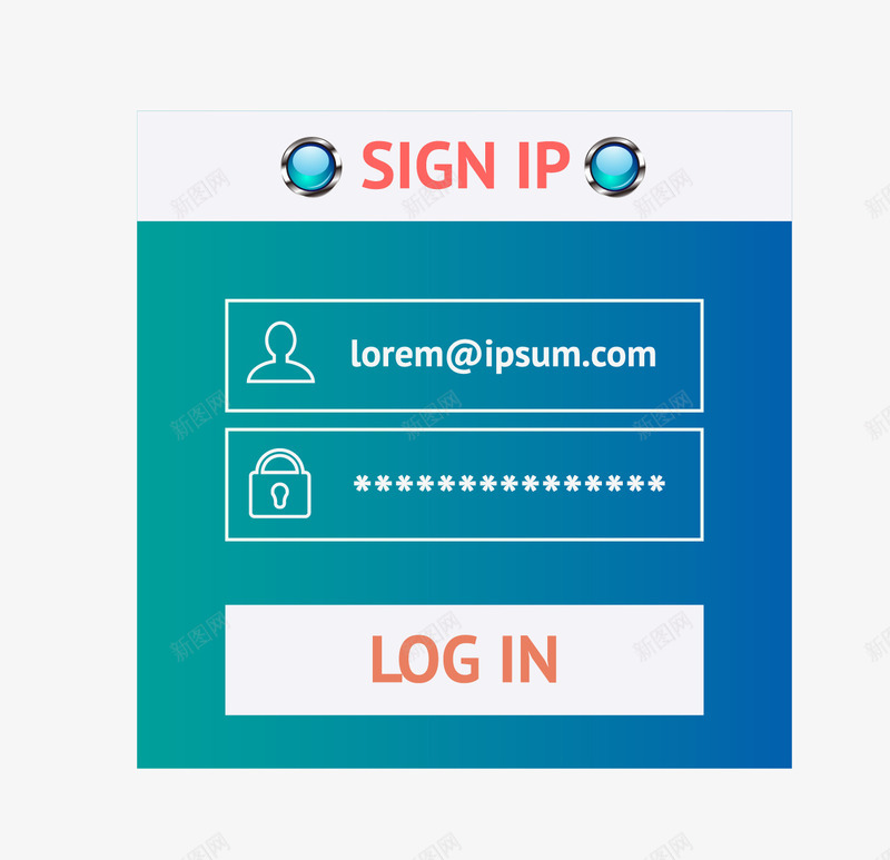 登录界面矢量图eps免抠素材_新图网 https://ixintu.com 卡通 后台登录 用户名密码 登录界面 登录窗口 矢量素材 矢量图