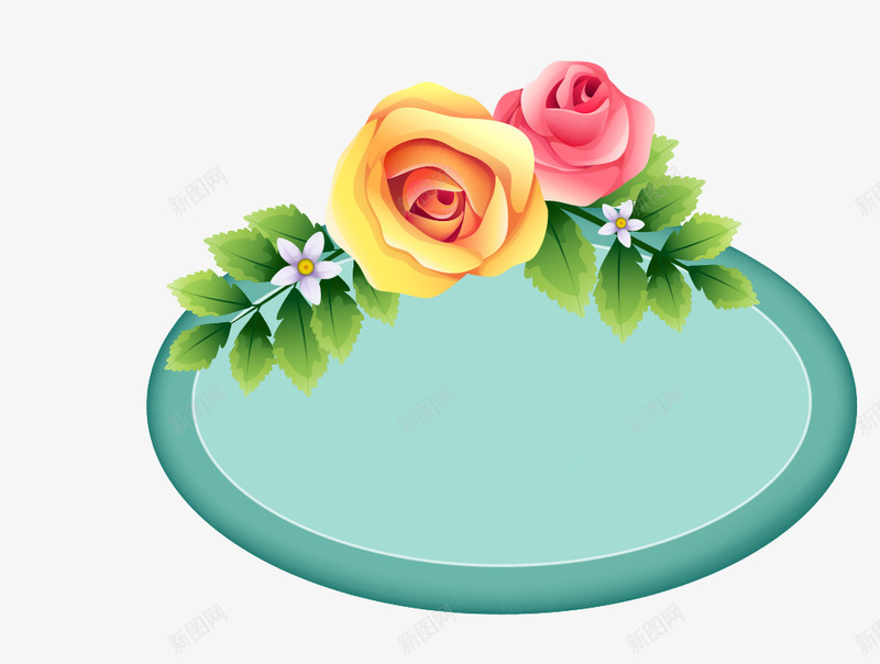 花朵边框png免抠素材_新图网 https://ixintu.com 古典浪漫 底纹边框 炫彩花卉 花纹花边 韩式花纹