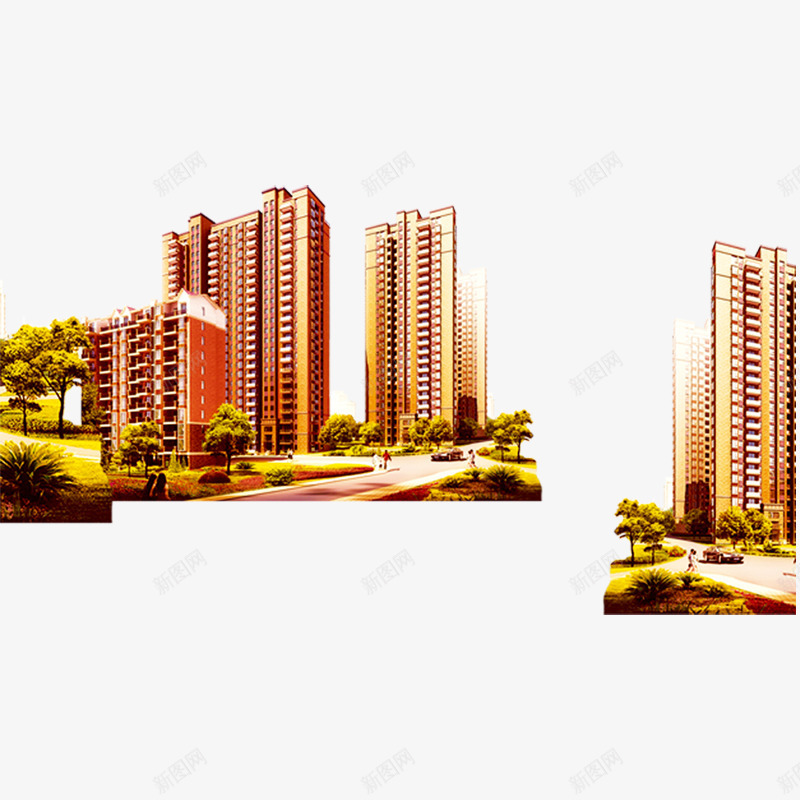 城市房子png免抠素材_新图网 https://ixintu.com 城市高楼