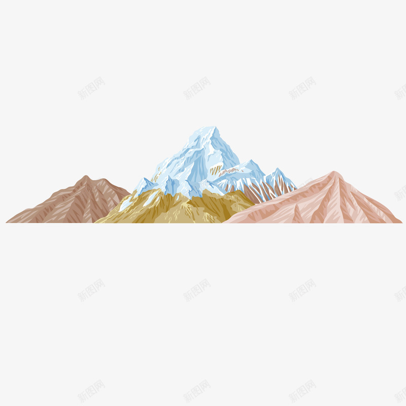 美丽的雪山矢量图ai免抠素材_新图网 https://ixintu.com 山峰 美丽 雪山 首尔塔 矢量图
