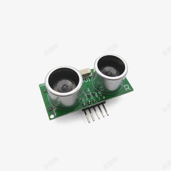 US100超声波测距模块带温png免抠素材_新图网 https://ixintu.com 产品实物 电路 超声波模块