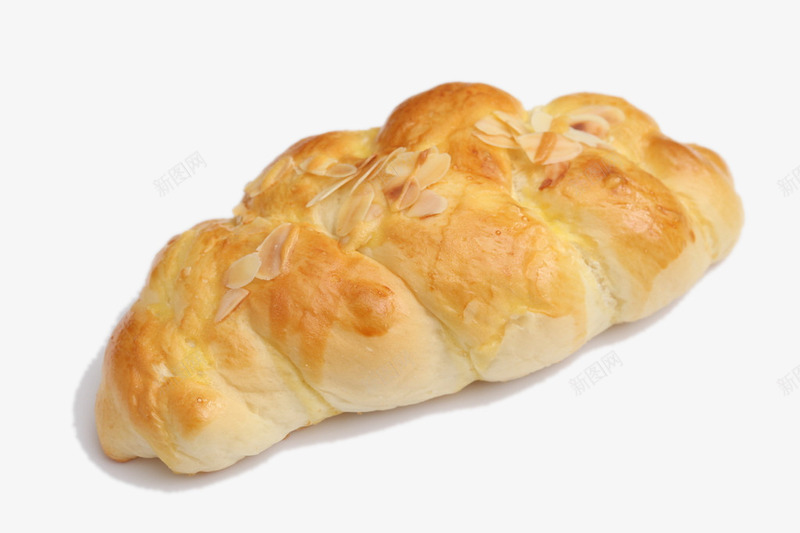 一个金黄色牛角包png免抠素材_新图网 https://ixintu.com 牛角包 金黄色 面包 食物