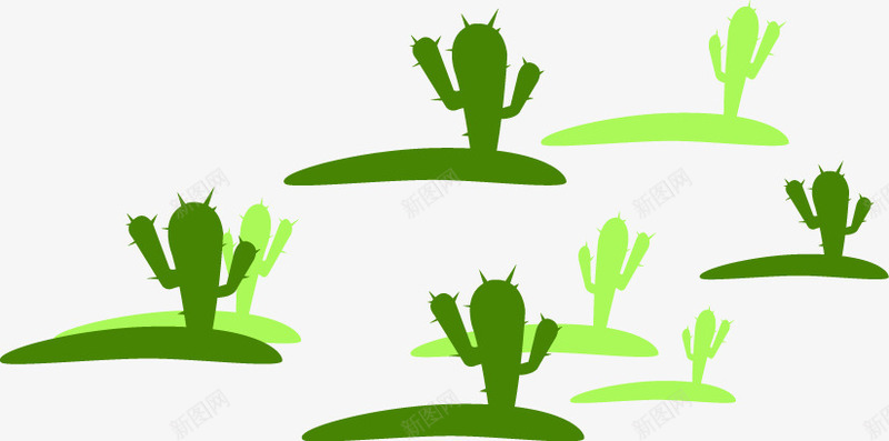 仙人掌矢量图ai免抠素材_新图网 https://ixintu.com 侧人掌 元素 图案 植物 沙漠植物 素材 绿色 设计 矢量图
