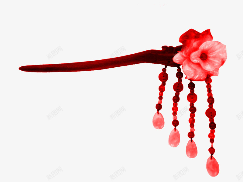 唯美吊坠式发簪png免抠素材_新图网 https://ixintu.com 发簪 发饰 簪子