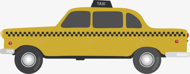 水彩出租车png免抠素材_新图网 https://ixintu.com 交通工具 出租车 卡通手绘 水彩 顺风车 黄色